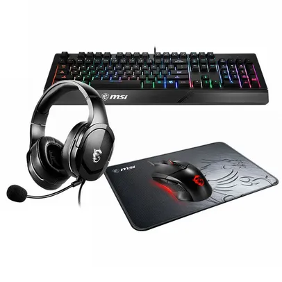 Combo Gamer MSI Adventure 202, Teclado GK20, Mouse GM08, Headset GH20, Mousepad GD21, ADVENTURE-202US