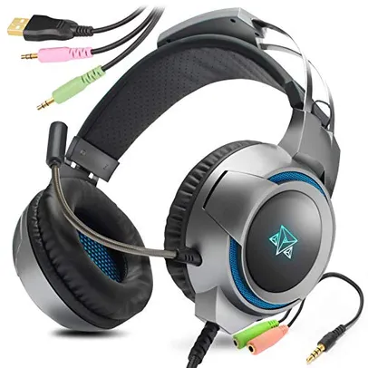 Headset Gamer Pc Celular Ps4 Ps5 Adamantiun Kira Led P2 Fone de ouvido Gamer | R$99