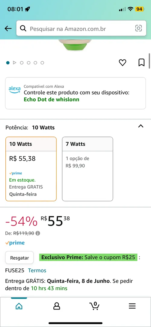 Imagem na descrição da promoção