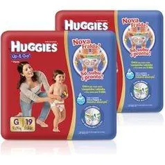 [Walmart]  - Leve 2 Pague 1 Pacote de Fralda com 19 Unidades Cada Up & Go Jumbo G Huggies