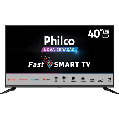 Smart TV 40'' Philco PTV40G60SNBL FHD com Tela Infinita Audio Dolby e Processador Quadcore