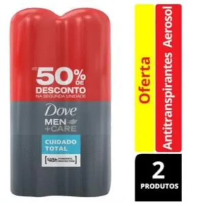 Kit 2 Desodorante Aerosol Dove Men Care Cuidado Total 90g por R$ 14