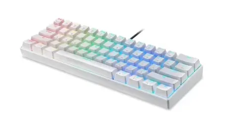 Teclado Mecânico Motospeed CK61 RGB, Switch Outemu Blue, Branco