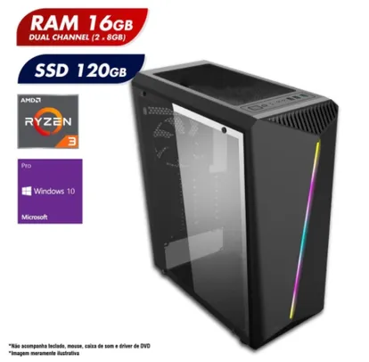 PC Gamer AMD Ryzen 3 3200g + 16gb + 120gb SSD | R$2667