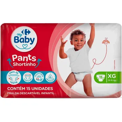 Foto do produto Fralda Pants Carrefour My Baby XG 15 Unidades