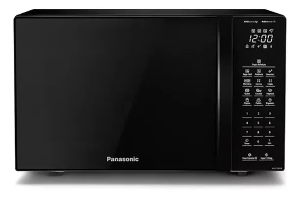 Micro-ondas NN-ST66NBRU 34L Black Glass Potência de 900W Cor Preto Panasonic 110V