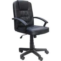 [AMERICANAS] :Cadeira Presidente MB-1513 Giratória Base Cromada Preto - Travel Max por R$ 194