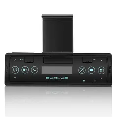 Som Automotivo Multimídia Multilaser Evolve P3352, bt, USB Frontal, Suporte Smartphone, Preto