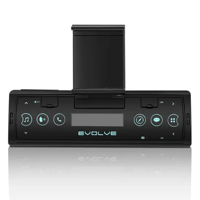 Som Automotivo Multimídia Multilaser Evolve P3352, bt, USB Frontal, Suporte Smartphone, Preto