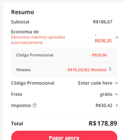 Imagem na descrição da promoção