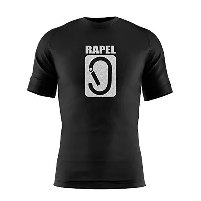 Camisa Dry Fit Uppercut Rapel Locking Adulto unissex, Preta e branca, XG