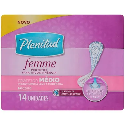 Protetor Plenitud Femme Médio Sem Abas - 14 Unidades