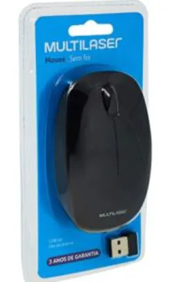 Multilaser MO251 - Mouse Sem Fio 2.4 Ghz 1200 DPI Usb, Preto