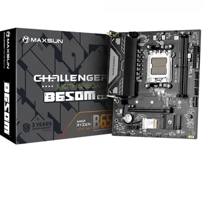 Placa Mãe Maxsun Challenger B650M WI-FI, Chipset B650, AMD AM5, MATX, DDR5, MS-Challenger B650M WIFI