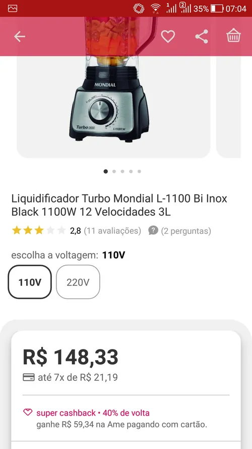 Imagem na descrição da promoção