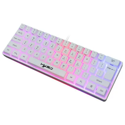 HXSJ V700 61 Keys Gaming Keyboard USB Wired LED Backlit Multiple Shortcut Keys Mini Mechanical Feel Keyboard for Home Office