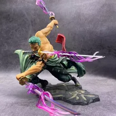 (TAXA INCLUSA) Action Figure Roronoa Zoro 10cm versão com haki 