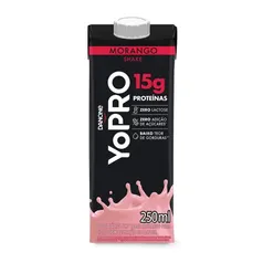 [Qtd. Mínima: 5] YoPRO Bebida Láctea UHT Morango 15g de proteínas 250ml