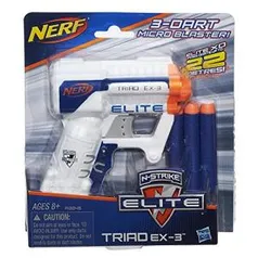 [Prime] Lança Dardo Nerf Elite Triad Hasbro Branca R$ 20