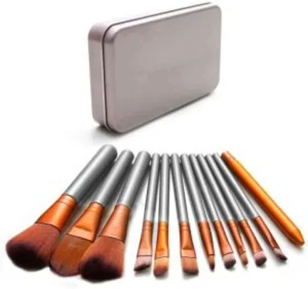 Kit 12 Pinceis Estojo Profissional Maquiagem Brush Sombra | R$50