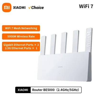 [ Taxa inclusa ] Roteador Xiaomi BE5000 Gigabit Wi-Fi 7 5011Mbps 