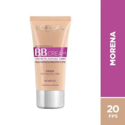 BB Cream L'Oréal Paris cor Morena FPS 20 30ml - R$17