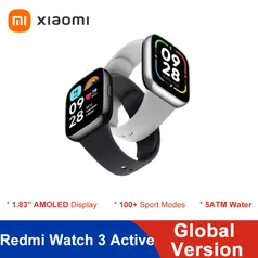 [Taxa Inclusa] Xiaomi-Redmi Watch 3 Active, Versão Global, Display 1.83  com moedas