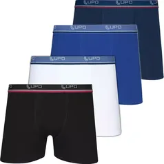 Kit 4 Cuecas Boxer Lupo Em Algodão Masculina Cotton Original