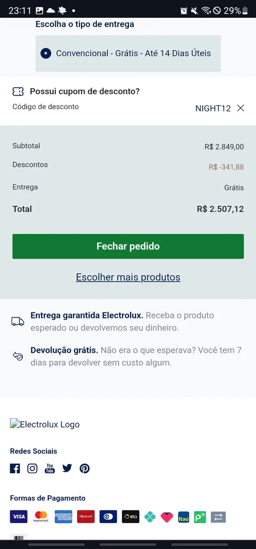 Imagem na descrição da promoção