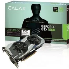 GTX 1060 Entusiasta Galax Oc Dual Fan 6gb - R$ 1395 em 10x sem juros