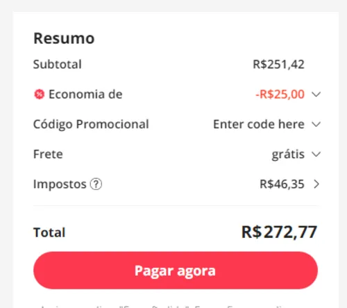 Imagem na descrição da promoção