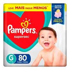 Fralda Pampers Supersec G - 160 Unidades