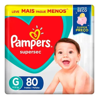 Fralda Pampers Supersec G - 160 Unidades