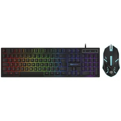 Combo Gamer Teclado e Mouse HOOPSON TPC-096KP, RGB, Preto