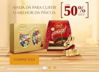 Lindt Chocolates - Tudo de Páscoa com 50% OFF