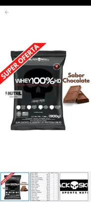 Whey Protein 100% HD Pure 900g BLACK SKULL  ( Isolado - Hidrolisado - Concentrado ) Suplemento de Proteína