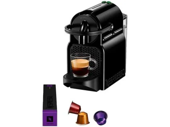Saindo por R$ 313: Cafeteira Espresso Nespresso Inissia D40 19 Bar - Preta | R$313 | Pelando
