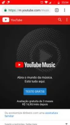 [GRÁTIS] YouTube Music Premium por 30 DIAS