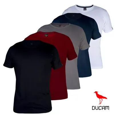 Kit 5 Camisetas Básica Masculina Lisas Ducam Cores Sortidas Nova