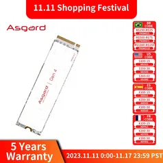 Asgard An4 Estado Sólido Disco Rígido Gen4x4 M.2 2280 Pcle 4.0 Nvme 1TB Disco Rígido Interno Para Desktop Ssd