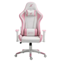 Cadeira Gamer SuperFrame Goddess, Reclinável, Suporta até 145KG, Rosa e Branco