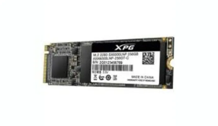SSD Adata XPG SX6000 Lite, M.2 NVMe, ASX6000LNP-256GT-C R$318