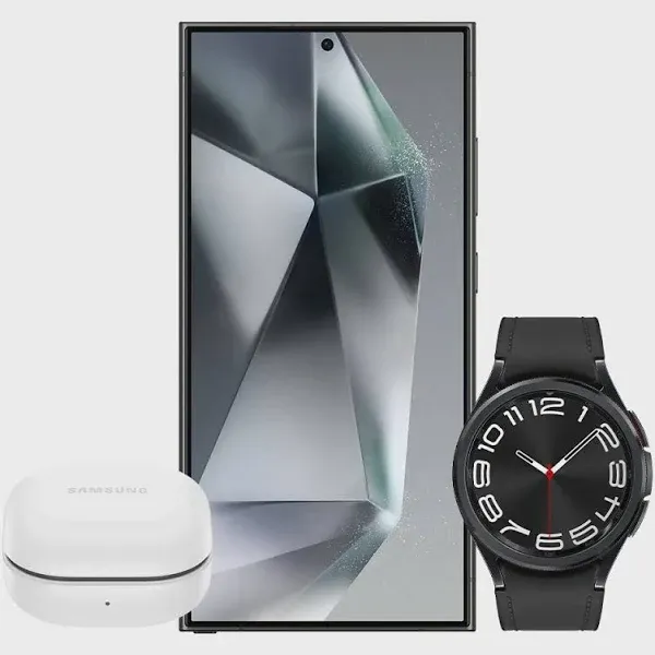 Imagem do produto Galaxy S24 Ultra 512GB - Preto + Galaxy Watch6 Classic Lte 43mm - Preto + Galaxy Buds Fe - Grafite