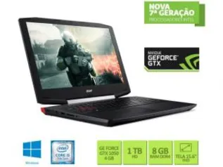 Notebook Gamer Acer VX 5 Intel Core i5 7ª Geração - 8GB 1TB LED 15,6” Full HD Geforce GTX 1050 4GB - R$2754