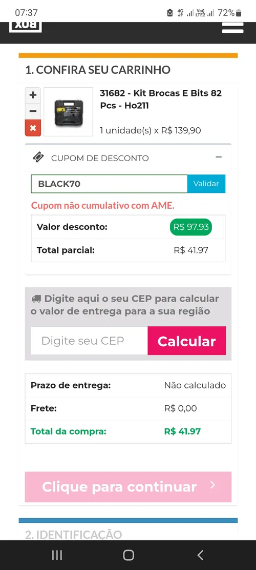 Imagem na descrição da promoção