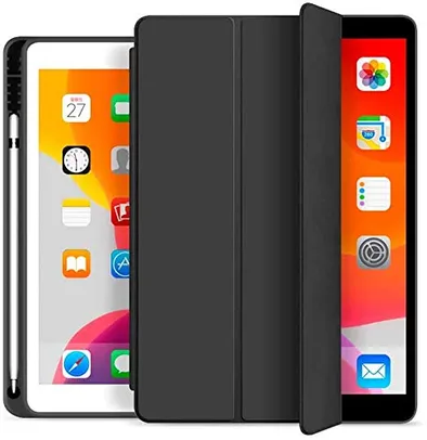 Capa Novo iPad 7a, 8a e 9a Geração 10.2″ WB - Premium Slim, Antichoque com Compart. para Pencil - Preta