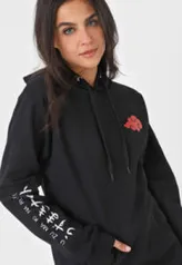 Moletom Flanelado Canguru Preto Naruto | R$79