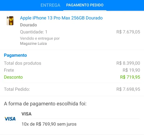 Imagem na descrição da promoção