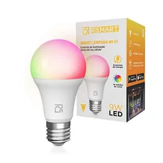 Smart Lâmpada Inteligente RSmart Wi-Fi LED 9W, Bivolt, Branco Frio e Quente e RGBW, Compatível com Alexa