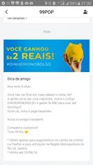 Cupom 99 5 descontos de 2 reais